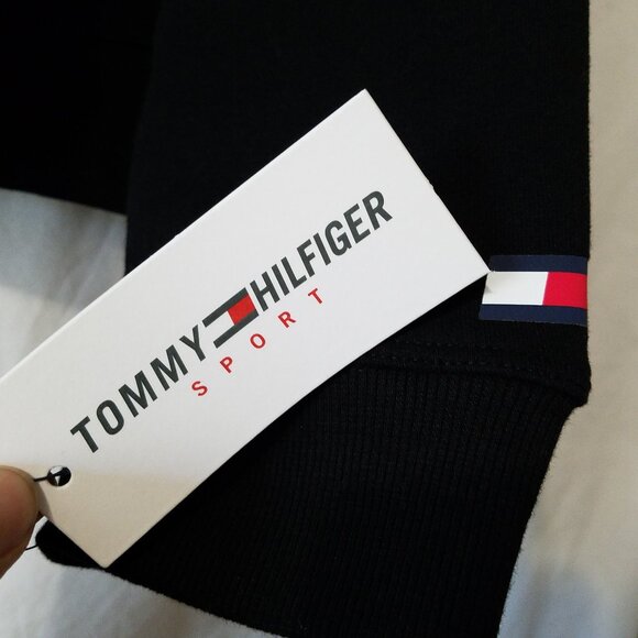 Tommy Hilfiger Unisex Quarter-Zip Sweatshirt – Blck - Size Large - NWT - Picture 9 of 11